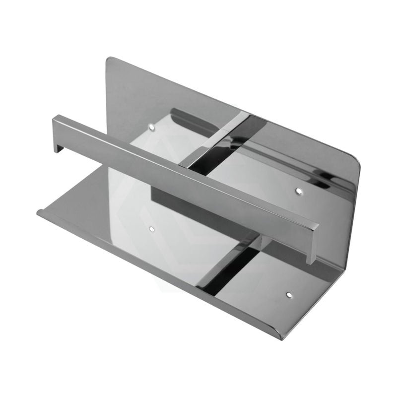 Ottimo Chrome Double Toilet Paper Holder Stainless Steel Wall Mounted