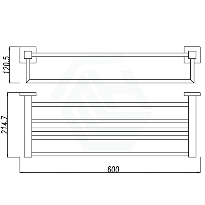 Ottimo Chrome Towel Rack 600Mm Stainless Steel Wall Mounted Bathroom Products