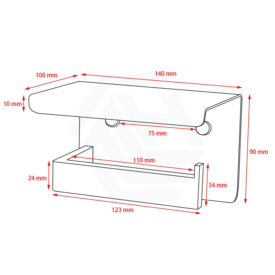 Ottimo Matt Black Toilet Paper Holder