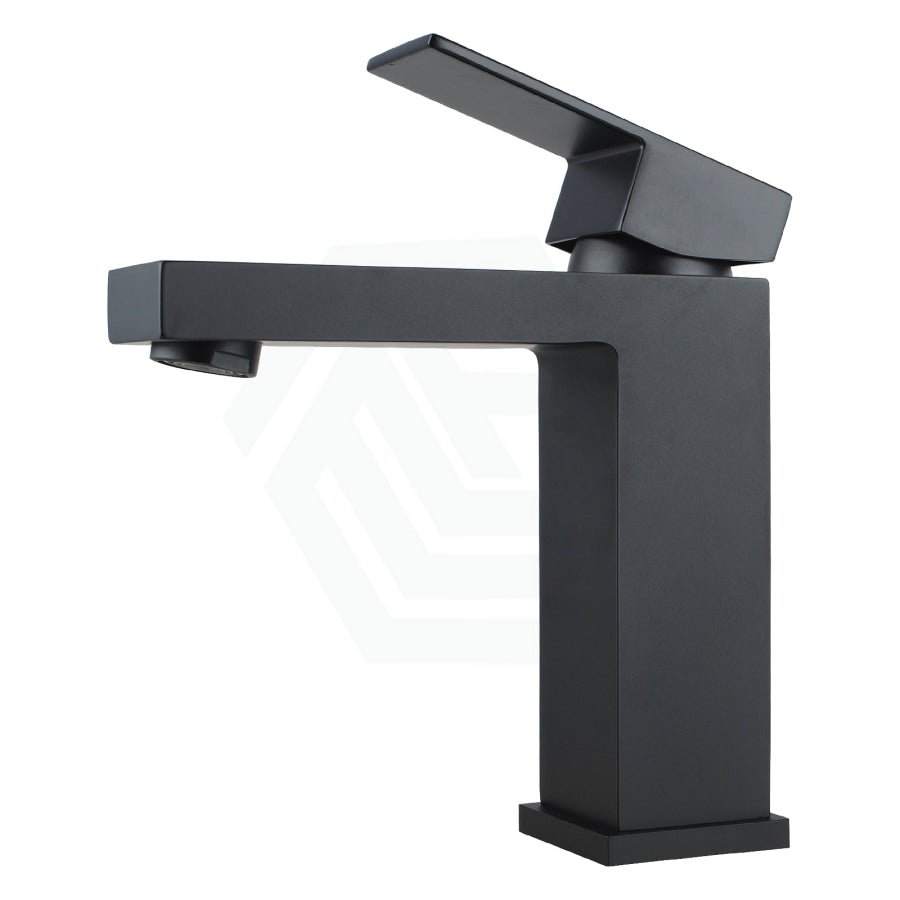 Ottimo Solid Brass Square Black Basin Mixer Tap Vanity Bathroom Products