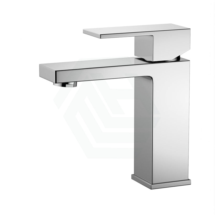 Ottimo Solid Brass Square Chrome Basin Mixer Tap Bathroom Short Mixers