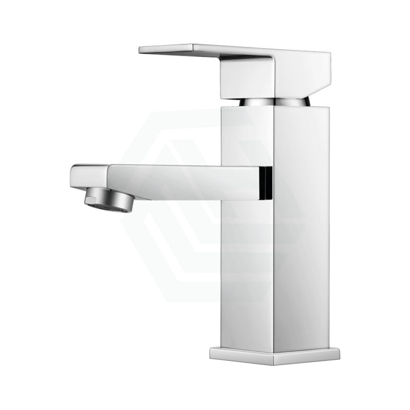 Ottimo Brass Square Short Basin Mixer Tap Chrome