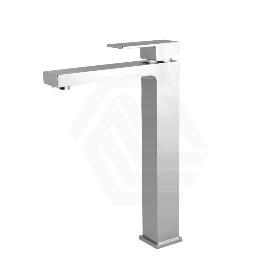 Ottimo Square Brass Tall Basin Mixer Tap Chrome