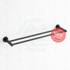 Euro Pin Lever Round Black Double Towel Rack Rail Cut To Size Rails