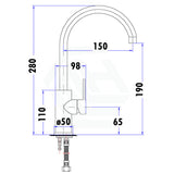Otus Chrome 360 Swivel Pin Handle Gooseneck Kitchen Sink Mixer Tap Mixers