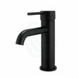 Lucid Pin Round Matt Black Basin Mixer Tap Bathroom Vanity Short Mixers