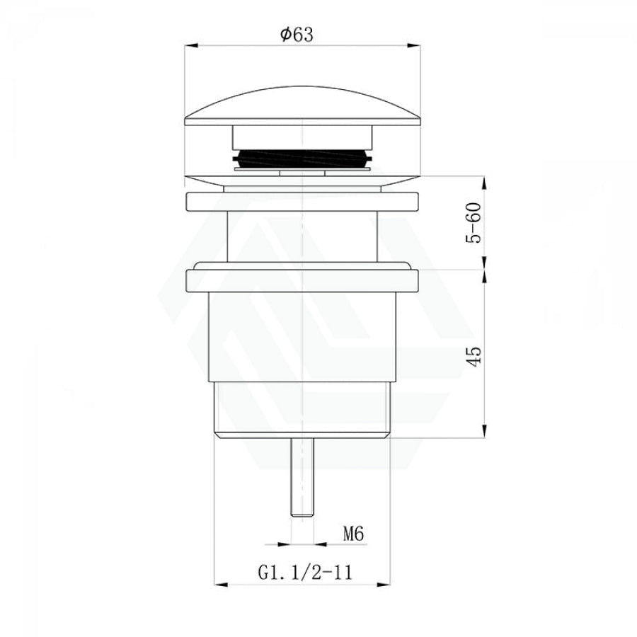 P&P Chrome Universal Brass Basin Pop Up Waste 40Mm With Or Without Overflow Wastes