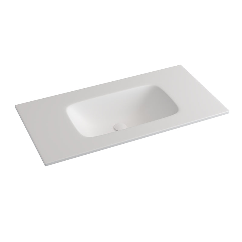 600/750/900/1200/1500mm Chiefly Solid Surface Stone Top Matt White for Bathroom Vanity