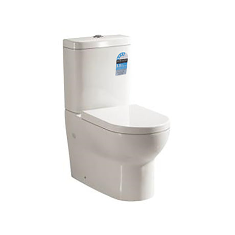 675x395x840mm Pola Ceramic White Box Rim Back To Wall Toilet Suite Back/Left and Right Bottom Inlet