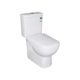 655x380x800mm Cubo White Close Coupled Box Rim Toilet Suite