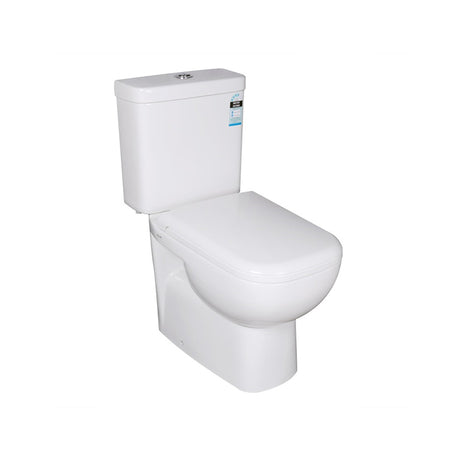 655x380x800mm Cubo White Close Coupled Box Rim Toilet Suite