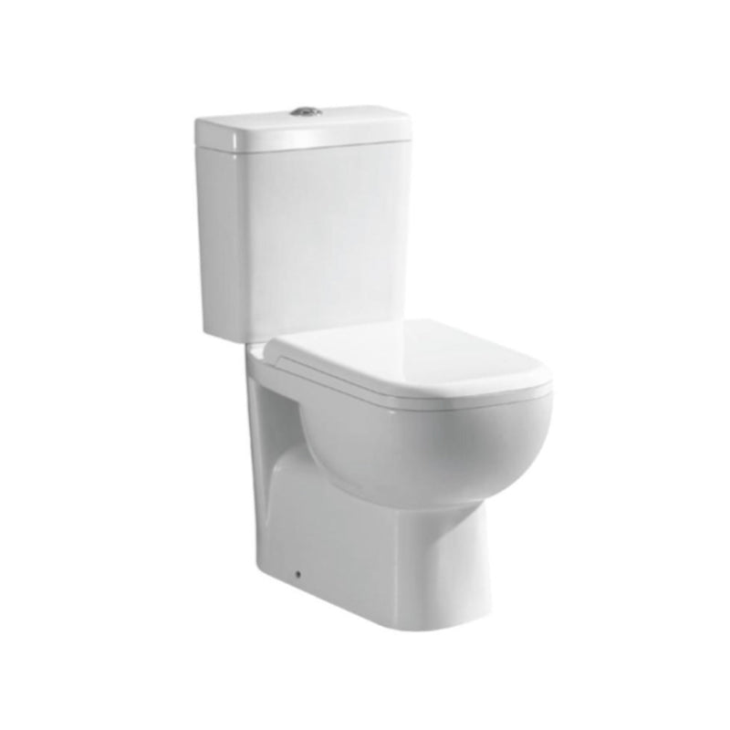 655x380x800mm Cubo White Close Coupled Box Rim Toilet Suite