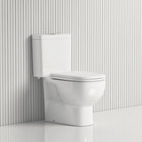 655x380x800mm Cubo White Close Coupled Box Rim Toilet Suite