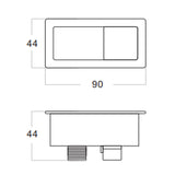 655x385x870mm Avis Back To Wall Toilet Suite Rimless Back/Left and Right Bottom Inlet Cistern Matt White