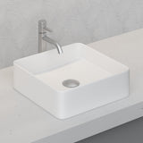 360X360X110Mm Square Matt White Above Counter Top Ceramic Basin Basins