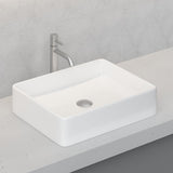 Rectangle Above Counter Basin Ultra Slim Ceramic Gloss White