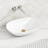 540x360x150mm ROLO Soft Square Above Counter Matt White Artificial Stone Basin