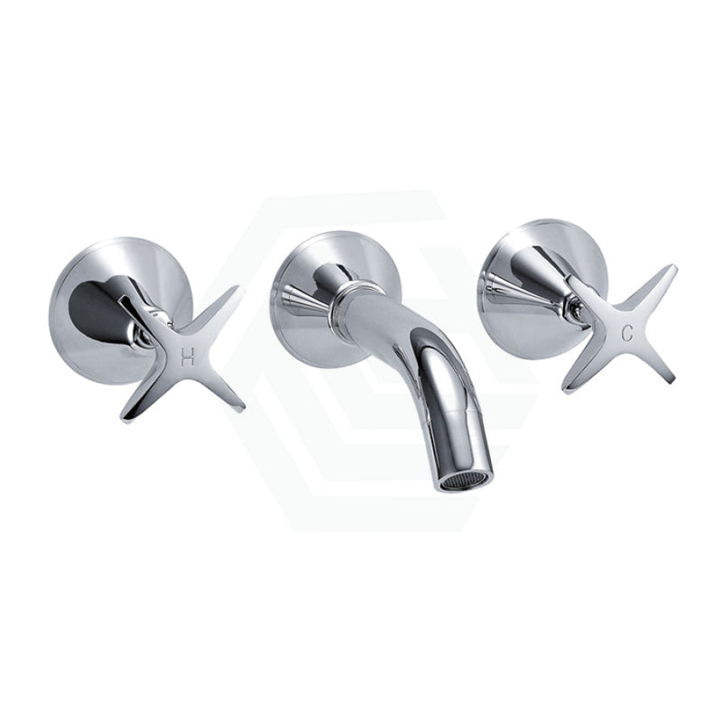 Pgnz Chrome Bath Tap Set Wall Mounted For Bathtub Bath/Basin Sets