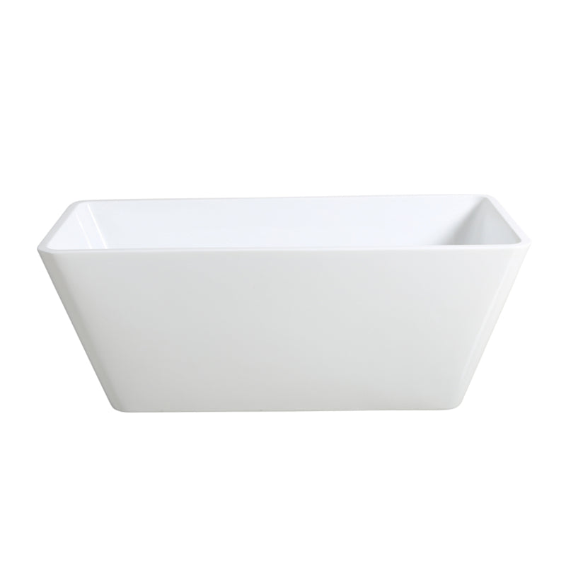 1200/1400/1500/1700Mm Qubist Square Bathtub Freestanding Acrylic Gloss White No Overflow