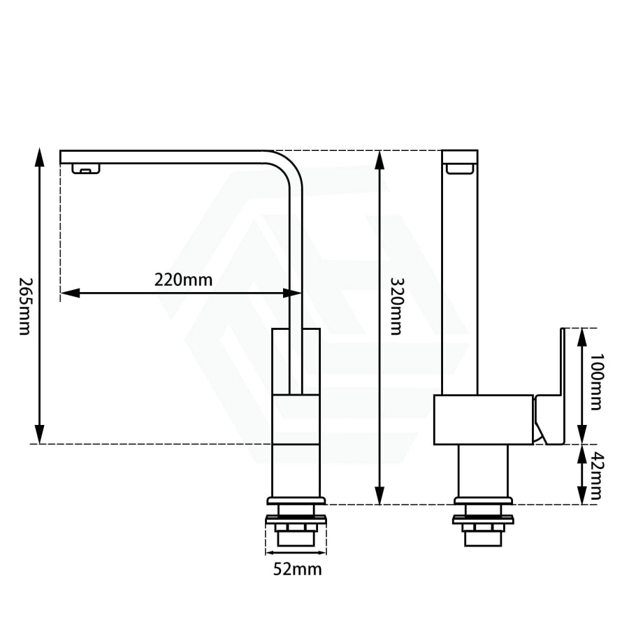 Quadra Electroplated Black Kitchen Sink Mixer Tap 360° Swivel Solid Brass Products