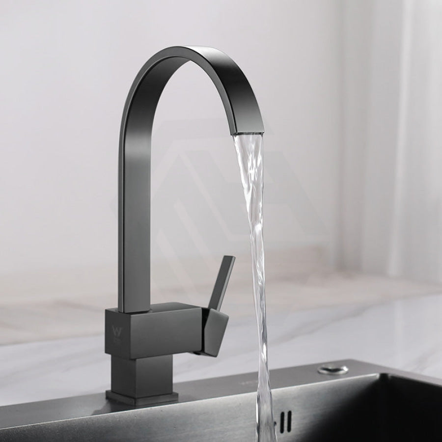 Quadra Electroplated Black Round Kitchen Sink Mixer Tap 360° Swivel Products