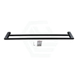 Quavo 600/800Mm Matt Black Double Towel Rail Brass Wall Mounted Bathroom Products