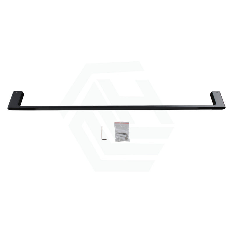 Quavo 600/800Mm Square Matt Black Single Towel Rail Brass Wall Mounted Bathroom Products