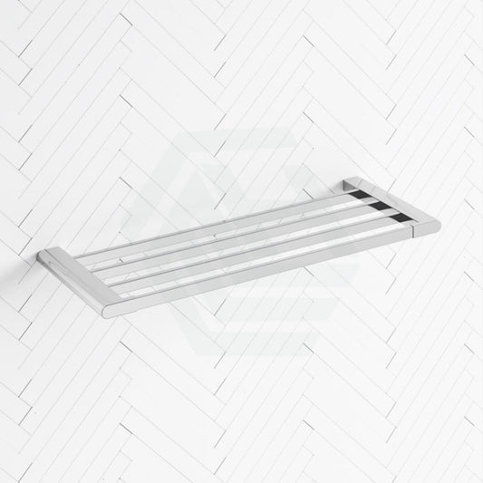 Quavo Chrome Towel Rack 600Mm Brass 4 Bars Wall Mounted Racks