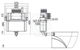 R&t Frameless Low Level In-Wall Cistern For Wall Faced Toilet Pan Top Or Front Flush Buttons