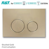 R&T Toilet Button For In-Wall Concealed Cistern Brushed Gold Surface G3004111Bg Toilets Push Buttons