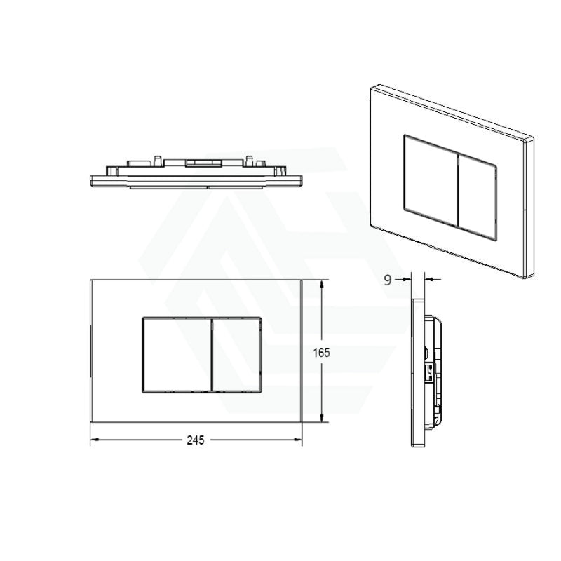 R&t Toilet Button For In-Wall Concealed Cistern Chrome Surface G3004109