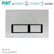 R&T Toilet Button For In-Wall Concealed Cistern Chrome Surface G3004112 Toilets Push Buttons