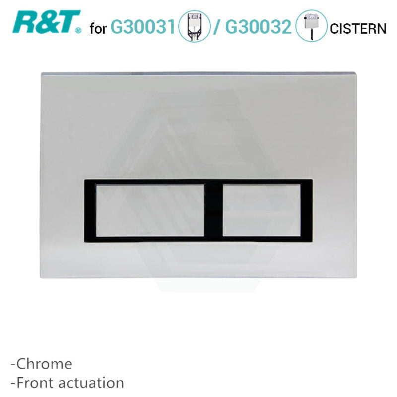 R&T Toilet Button For In-Wall Concealed Cistern Chrome Surface G3004112 Toilets Push Buttons