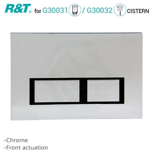 R&T Toilet Button For In-Wall Concealed Cistern Chrome Surface G3004112 Toilets Push Buttons