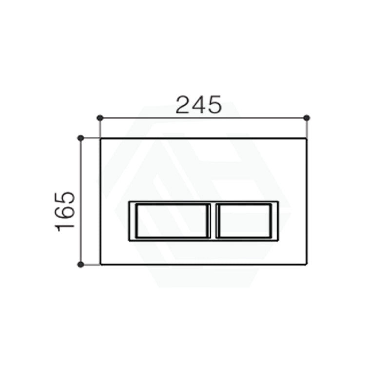 R&T Toilet Button For In-Wall Concealed Cistern Chrome Surface G3004112 Toilets Push Buttons