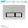 R&T Toilet Button For In-Wall Concealed Cistern Chrome Surface G3004112 Toilets Push Buttons