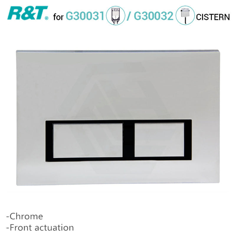 R&T Toilet Button For In-Wall Concealed Cistern Chrome Surface G3004112 Toilets Push Buttons