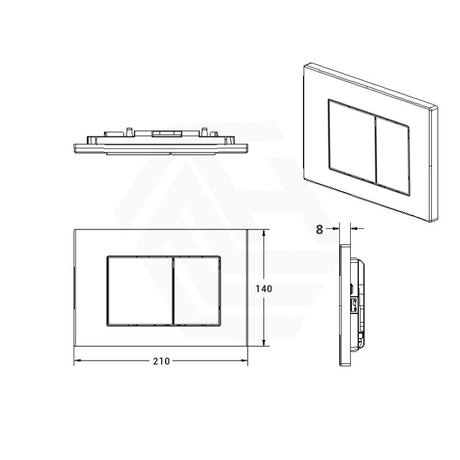 R&t Toilet Button For In-Wall Concealed Cistern Chrome Surface G3005008