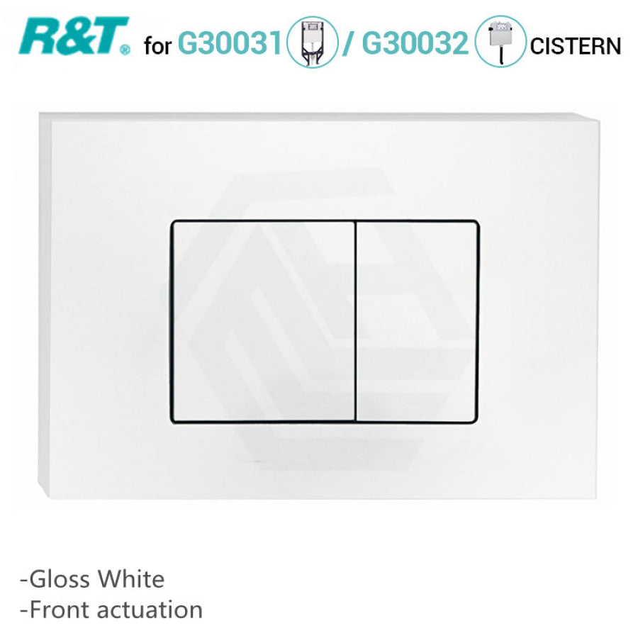 R&T Toilet Button For Inwall Concealed Cistern Square White