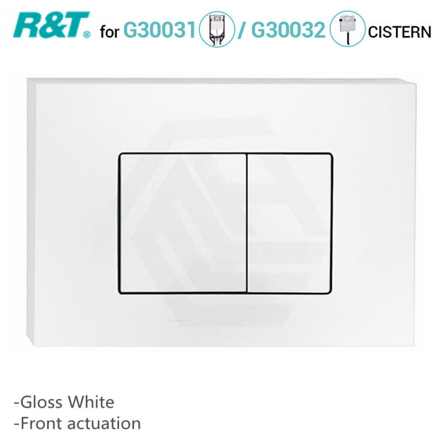 R&T Toilet Button For Inwall Concealed Cistern Square White