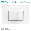 R&T Toilet Button For Inwall Concealed Cistern Square White