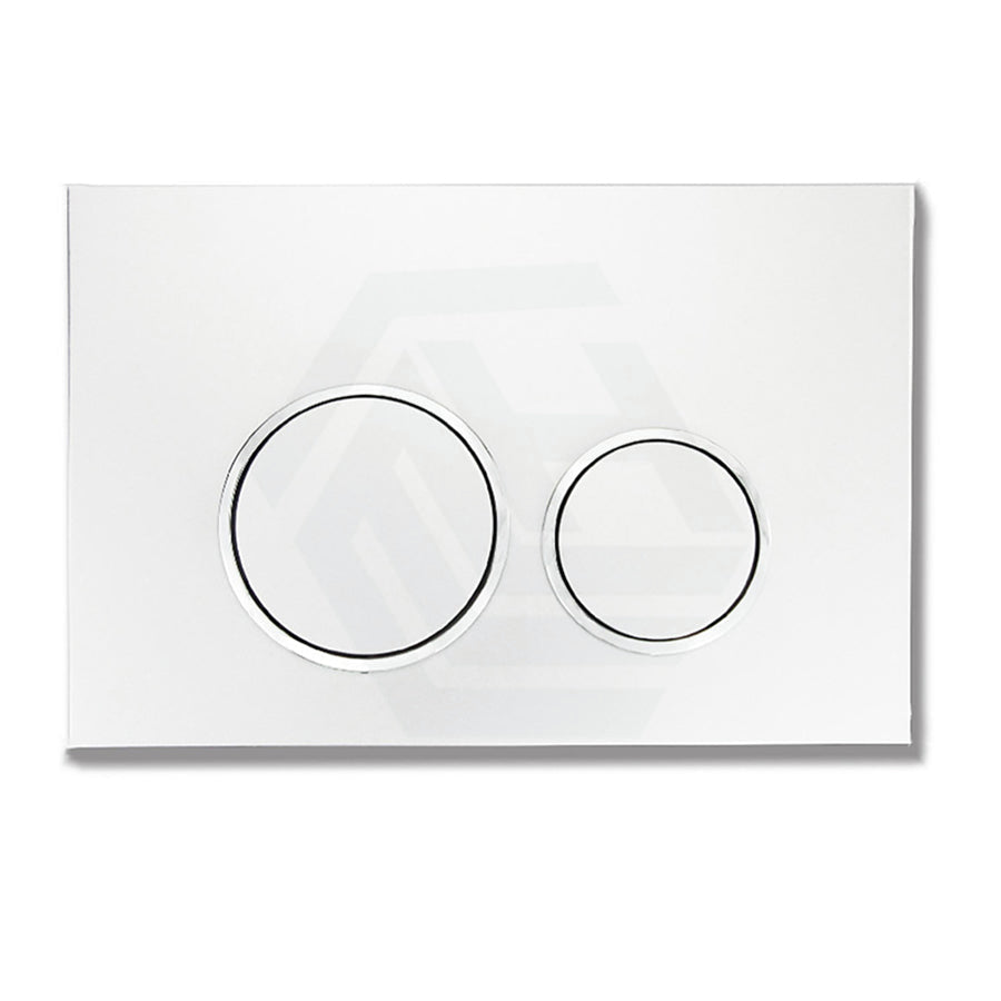 R&T Toilet Button For In-Wall Concealed Cistern Gloss White Surface G3004111W Toilets Push Buttons