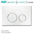 R&T Toilet Button For Inwall Concealed Cistern Round White