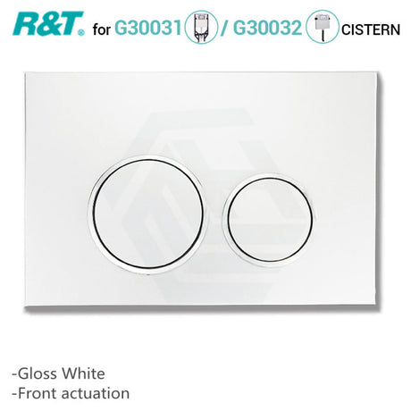 R&T Toilet Button For Inwall Concealed Cistern Round White