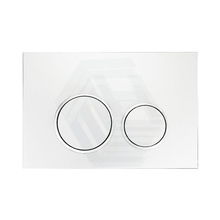 R&T Toilet Button For In-Wall Concealed Cistern Gloss White Surface G3004111W Toilets Push Buttons