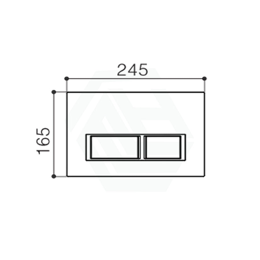 R&T Toilet Button For In-Wall Concealed Cistern Chrome Surface G3004112 Toilets Push Buttons