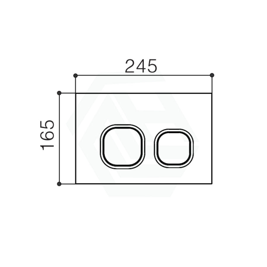 R&T Toilet Button For In-Wall Concealed Cistern White Surface G3100003 Toilets Push Buttons