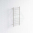 Radiant Brushed Satin Heated Round Ladder Towel Rail 430 X 1100Mm 10 Bars Rails