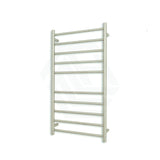 Radiant Brushed Satin Heated Round Ladder Towel Rail 600 X 1100Mm 10 Bars Rails