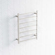 Radiant Brushed Satin Heated Square Ladder Towel Rail 600 X 800Mm 7 Bars Rails